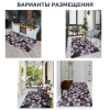 Коврик-дорожка "SHAHINTEX DIGITAL PRINT" (28) "Соты Мрамор" 120х1500 чёрно-серый (1м)