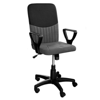 Кресло Квадро Н №2  гобел./кзам /пласт. гобелен серый+сетка черная