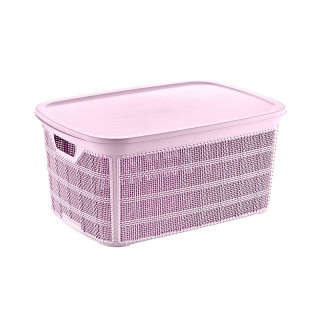 AK 601 Корзина с крышкой 10л pink