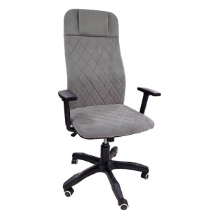 Кресло Филадельфия Прайм гоб.stock подл.пл.SJJ-2011 с пл.накл.PU-160,крест.пл.d416/680/700, JL Grey