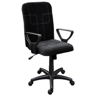 Кресло "Квадро-Лайн Н" (гоб/кзам, пластик) Чёрный 11К