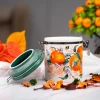 Банка керамическая "Orange fruit" 600мл c клипсой