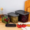 М 1265 Набор ёмкостей для продуктов "РЕСПЕКТ" (3 шт) Графитовый