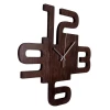 Часы настенные из МДФ 38х38 см с открытой стрелкой "WOOD" Рубин 3939-001