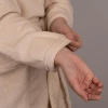 Халат женский (микрофибра; размер 48-50; кремовый)