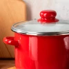 Кастрюля эмалированная 4,0л (бордовая)