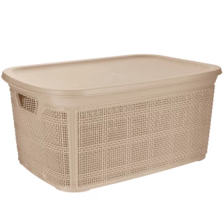 AK 601-B106 Корзина с крышкой 10л beige