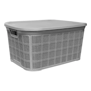 AK 602-B116 Корзина с крышкой 18л grey