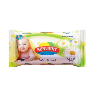 Влажные салфетки SUNLIGHT XL Chamomile в ассортименте 17 шт