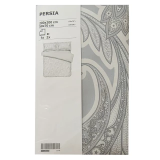 77738930 Пододеяльник 200*200 и 2 наволочки 50*70 PERSIA (серый принт)