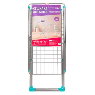Сушилка 20 м для белья напольная скл.(200*55*96),(20м) (Ижевск-РФ) СБ2 серебрянный