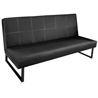 Диван Гера "3" (кзамPU/гоб.stock) кзам2а пу чёрный