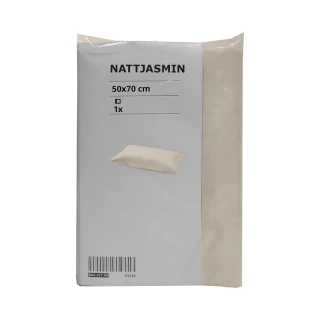 20442766 Наволочка "NATTJASMIN" 50х70 см (Светло-бежевый)